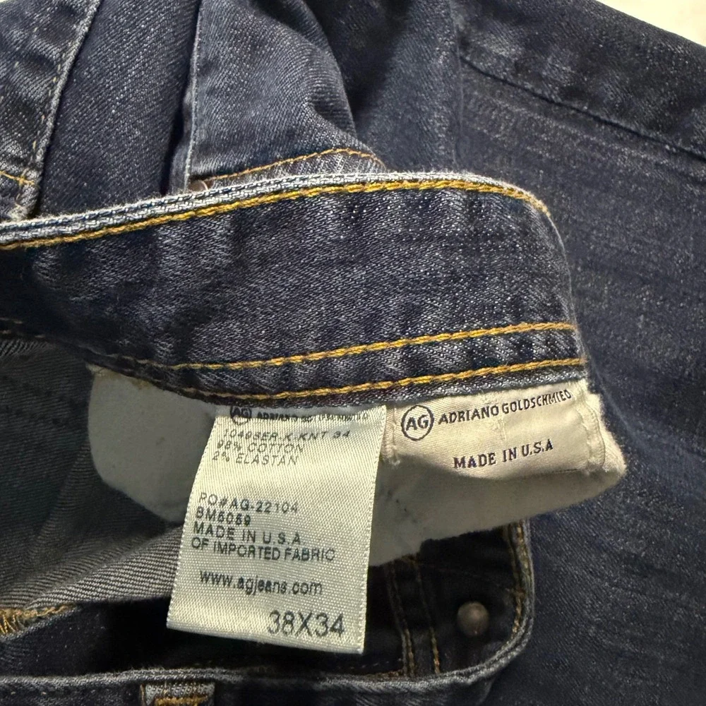 AG Adriano Goldschmied Protege Straight Leg Jeans Mens Indigo Dark Wash 38x30‎